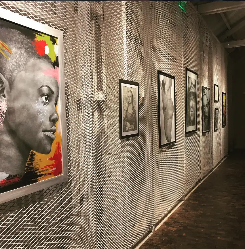 My drawings on the walls of an exhibition.