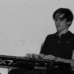 Me playing a keyboard.